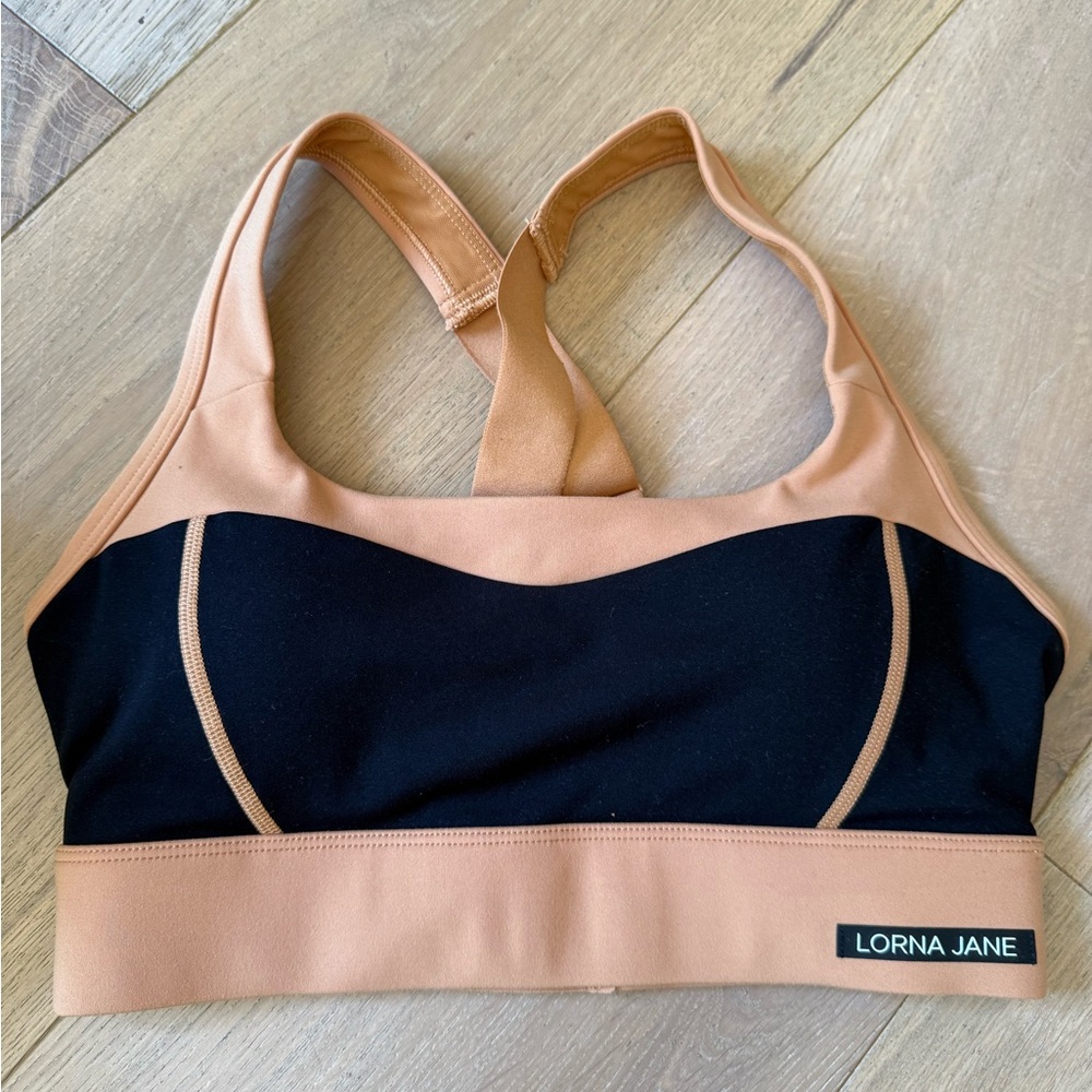 Lorna Jane Black and Tan Sports Bra